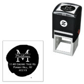 Stylischer, benutzerdefinierter Monogramm-Tintento Permastempel (Beispiel)