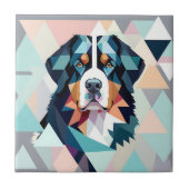 Stylischer Berner-Berg in mehrfarbiger geometrisch Fliese (Vorderseite)