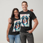 Stylischer Berner-Berg in mehrfarbiger geometrisch T-Shirt (Unisex)