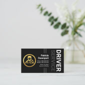 Stylischer Beruflicher Graustrainentreiber Visitenkarte (Stehend Vorderseite)