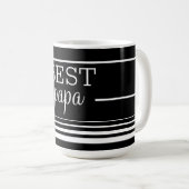Stylischer bester Papa Kaffeetasse (VorderseiteRechts)
