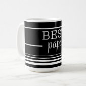 Stylischer bester Papa Kaffeetasse (Vorderseite Links)