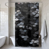 Stylischer Black Sequin Duschvorhang