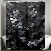 Stylischer Black Sequin Duschvorhang