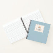 Stylischer blauer Wasserfarbe Bücherstapel Custom Notizblock (Innenseite)