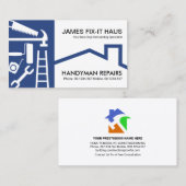 Stylischer Blue Handyman Tools Layer Builder Visitenkarte (Vorne/Hinten)