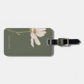 Stylischer Boho-Sage-Grün-Blumen-Glanz Gepäckanhänger (Vorderseite horizontal)