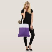 Stylischer, breiter Hübscher Lila Farbblock Tasche (Am Model)