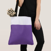 Stylischer, breiter Hübscher Lila Farbblock Tasche (Von Nahem)