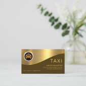Stylischer Brown Layer Gold Wave Taxi Treiber Visitenkarte (Stehend Vorderseite)