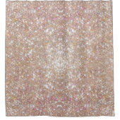 Stylischer Champagne Girly Glitzer Duschvorhang (Vorderseite)