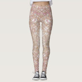Stylischer Champagne Girly Glitzer Leggings (Vorderseite)