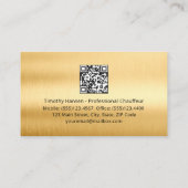 Stylischer Chauffeur Beruflich Limo-Fahrer Visitenkarte (Rückseite)