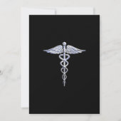 Stylischer Chrome wie Caduceus Medical Symbol (Vorderseite)