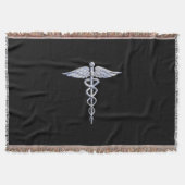 Stylischer Chrome wie Caduceus Medical Symbol Decke (Vorderseite)
