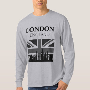 Stylischer cooler schwarzer grauer London Union Ja T-Shirt