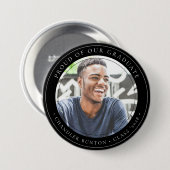 Stylischer Custom Graduate Foto Abschluss Button (Vorne & Hinten)