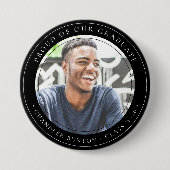 Stylischer Custom Graduate Foto Abschluss Button (Vorderseite)