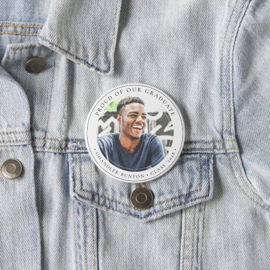 Stylischer Custom Graduate Foto Abschluss Button (Beispiel)