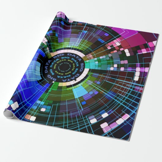 Stylischer Data Internet Storage Online Geschenkpapier (Ungerollt)