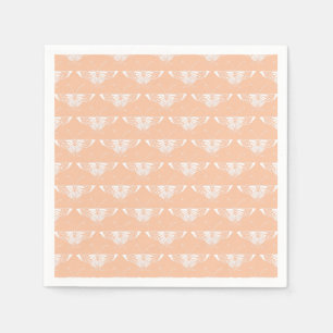 Stylischer Deko-Schmetterling - Weichpfirsich Serviette