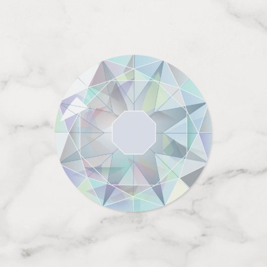 Stylischer Diamond Gemstone Party Table Konfetti (Klein Vorderseite)