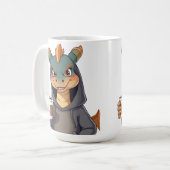 Stylischer Drache für Kaffeeliebhaber!  Kaffeetasse (Vorderseite Links)