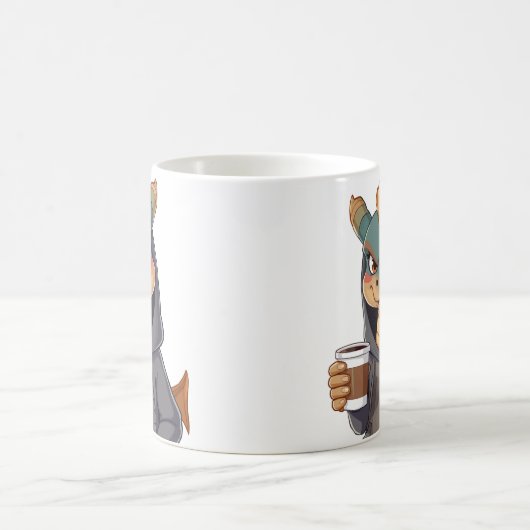 Stylischer Drache für Kaffeeliebhaber!  Kaffeetasse (Mittel)