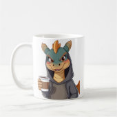 Stylischer Drache für Kaffeeliebhaber!  Kaffeetasse (Links)