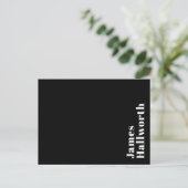 Stylischer editierbarer Retro-Modern-Name (oder an Postkarte (Stehend Vorderseite)