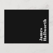 Stylischer editierbarer Retro-Modern-Name (oder an Postkarte (Vorderseite)
