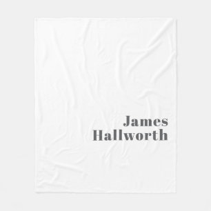 Stylischer editierbarer Retro-Modern-Text   Grau Fleecedecke