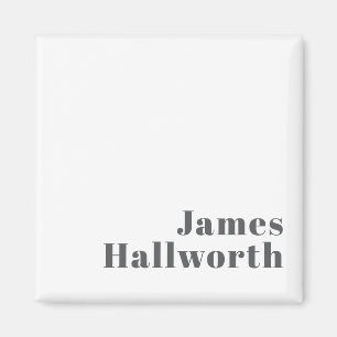 Stylischer editierbarer Retro-Modern-Text Grau Magnet
