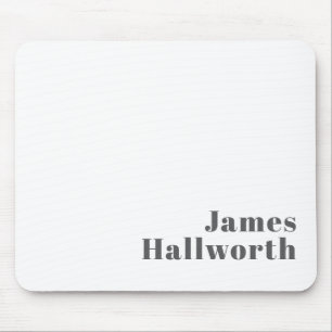 Stylischer editierbarer Retro-Modern-Text Grau Mousepad