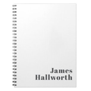 Stylischer editierbarer Retro-Modern-Text Grau Notizblock