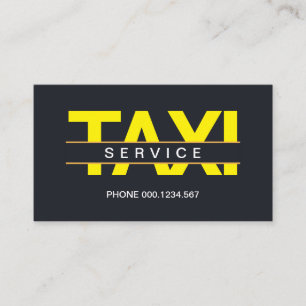 Stylischer einfacher, brauner Lines Placard Taxi F Visitenkarte