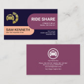 Stylischer einfacher moderner Fahrer Visitenkarte (Vorne/Hinten)