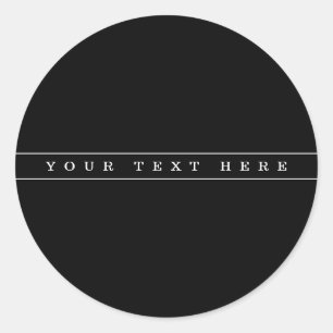 Stylischer einfacher Text und dünne Streifen Runder Aufkleber