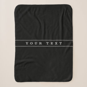 Stylischer einfacher Text und dünne Streifen Sherpadecke