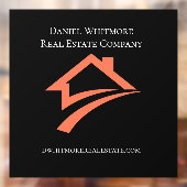 Stylischer einzigartiger schwarzer Immobilienmakle Fensteraufkleber (Blatt 2)