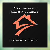 Stylischer einzigartiger schwarzer Immobilienmakle Fensteraufkleber (Blatt 3)