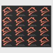 Stylischer einzigartiger schwarzer Immobilienmakle Geschenkpapier (Flach)