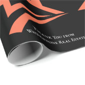 Stylischer einzigartiger schwarzer Immobilienmakle Geschenkpapier (Rolleneckpunkt)