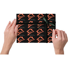 Stylischer einzigartiger schwarzer Immobilienmakle Geschenkpapier