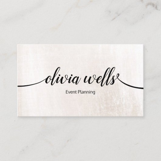 Stylischer Event-Planner aus weißem Marmor Visitenkarte (Vorderseite)