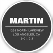 Stylischer, fett veränderbarer Text Aufkleber (Vorderseite)