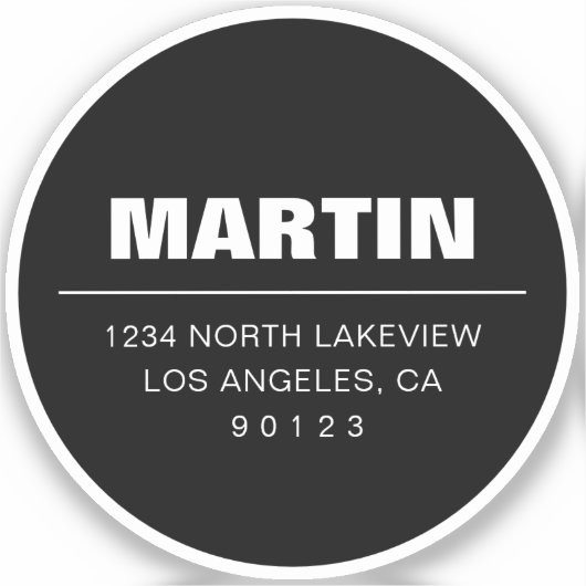 Stylischer, fett veränderbarer Text Aufkleber (Vorderseite)