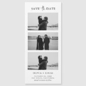 Stylischer Foto Strip Magnetic Wedding speichern d Magnetkarte (Vorderseite)