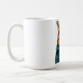 Stylischer Fuchs mit Sonnenbrille und Strickschal Kaffeetasse (Links)