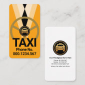 Stylischer Gelber Taxifahrer Visitenkarte (Vorne/Hinten)